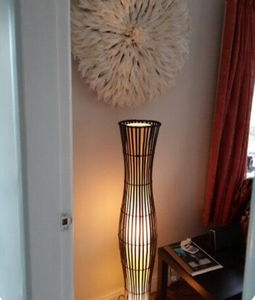 Chapeau Bamileke Juju d'Afrique de l'Ouest, style traditionnel multicolore, décoration murale en bambou pour la maison, matériau PC - Product Image 2