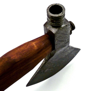 ขวานโทมาฮอว์กเหล็กดามัสกัสมีด้ามจับไม้เกรดอุตสาหกรรมเครื่องมือกลางแจ้งมืออาชีพจากปากีสถาน - Product Image 4