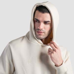 Sweat à capuche personnalisé en molleton 100 % coton (Tofu) Tailles XS-XL Broderie 3D Sérigraphie Unie Léger Zippé - Product Image 6