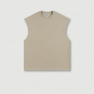 Débardeur de sport pour homme en gros, vêtements de sport décontractés d'été, tricot respirant, séchage rapide, matière légère, découpe des bras tombants, col rond - Product Image 6