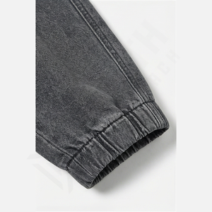 New Men's Fashionable Denim Trousers <b>Elastic</b> Bottom Casual <b>Jeans</b> High Quality 100% Organic Cotton Stylish Pants Wholesale - Product Image 6