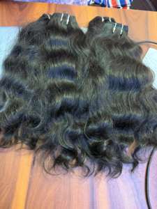 Precio al por Mayor IANDIA Paquetes de Cabello Humano Indio Remy Hechos con Cabello Virgen 100% Puro con Doble Trama a Máquina - Product Image 2