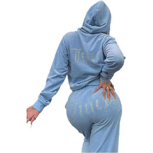 Patch brodé avec fermeture éclair à coudre personnalisé sérigraphie LOGO sweat à capuche à motif solide avec strass sur le devant - Product Image 3