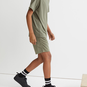 Pantalones cortos de alta calidad personalizados para niños Logo impreso Estilo Vintage cintura alta niños pantalones cortos casuales con bolsillo para verano tela al por mayor - Product Image 2