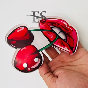 Haute Qualité Cerise Lèvres Acrylique Cils Carreaux Top Vente Papillon Pincettes Aimants Logo Personnalisé Durable Lash Carreaux Prix - Product Image 2