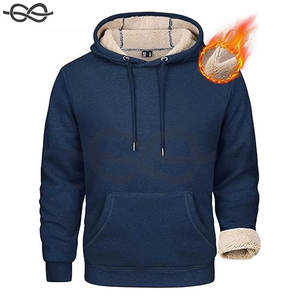 Sudadera con capucha pesada para hombre con forro polar Sherpa Sudadera con capucha gruesa de invierno Jersey cálido Clima frío - Product Image 1