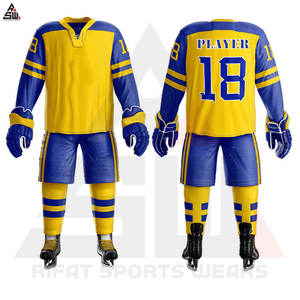 Meilleure vente uniforme de hockey sur glace unisexe nouveau design logo personnalisé ensembles de vente en gros Grand Power Industries 100% polyester séchage rapide - Product Image 5