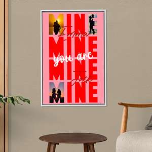 KayraHome Personalized You Are Mine Photo Canvas Art Custom Name Wall Decor Clear <b>Framed</b> Art Deco Landscapes Rectangle Birthday - Product Image 1