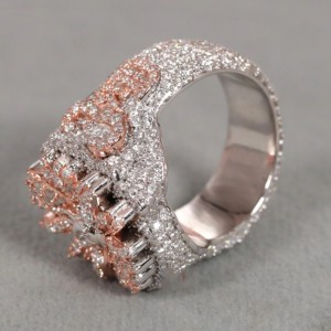 Anillo de oro rosa de 14 quilates para hombre con moissanita cultivada en laboratorio de 0,5 quilates, joyería fina de diamantes para boda o compromiso, regalo perfecto - Product Image 5