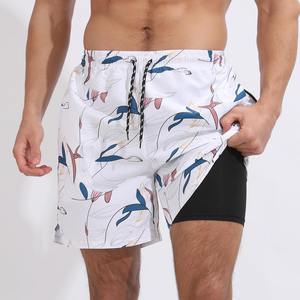 Short d'été décontracté personnalisé pour hommes taille haute/moyenne imprimé en 3D motif ample anti-rides écologique coton toile Streetwear - Product Image 2