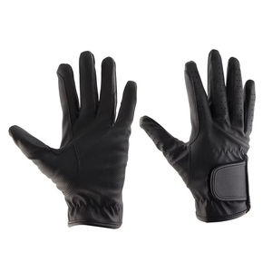 Gants d'équitation en cuir noir de qualité supérieure pour hommes, femmes et enfants, vente en gros - Product Image 1