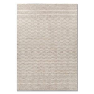 Alfombra de Lana Tejida a Mano Contour Ivory, Alta Calidad, 9x12, Rectangular, Felpa, Color Sólido, para Hogar, Pasillo, Sala de Estar, Dormitorio, Adolescentes - Hwl-239 - Product Image 1