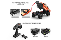 MJX H8E 1/8 4WD RC Crawler RTR avec moteur brushless sensored, ESC FOC 80A, essieux portiques à 2 vitesses, blocage de différentiel avant et arrière, et liaison Watt pour camion