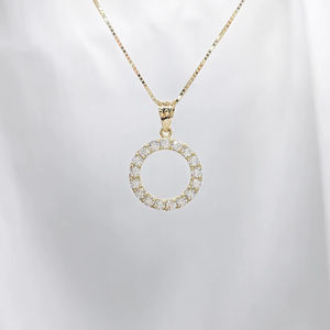 Collier pendentif en diamant moissanite certifié GRA fait à la main pour femmes, bijoux fins de luxe avec or 14 carats, bijoux fins - Product Image 1