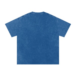 เสื้อทีเชิ้ตแนวสตรีทของผู้ชายผ้าฝ้าย100% สีดำฮิปฮอปทรงโอเวอร์ไซส์ซักแบบกำหนดเองโลโก้ตามสั่ง2025 - Product Image 5