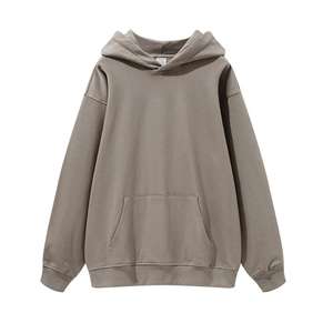 Sweat à capuche unisexe en vrac de qualité supérieure respirant en éponge française à épaules tombantes de couleur personnalisée fabriqué en usine - Product Image 4