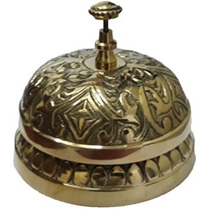 Victorian Style <b>Service</b> Desk <b>Bell</b> Ornate Solid Brass Hotel Counter <b>Bell</b> Desk <b>Bell</b> <b>Service</b> <b>Bell</b> for Hotels, Schools, Restaurants, - Product Image 1