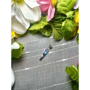 Pendentif Steve Francisco Mohave en turquoise et or rose avec serti clos, en argent sterling et plaqué rhodium, motif chiffres - Product Image 4
