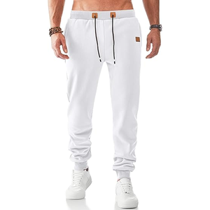Personalizado para hombre polar pantalones de chándal cremallera bolsillo Joggers para gimnasio correr entrenamiento OEM fabricante - Product Image 1