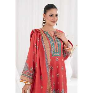 Traje de jardín de 3 piezas sin coser color naranja para mujer - Product Image 3