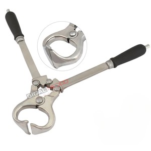 Instrumentos Veterinarios, Pinzas de Castración Burdizzo Manuales, Sin Sangre, Reutilizables, Clase I, Acero Inoxidable Alemán, Certificación CE, SIGAL - Product Image 2