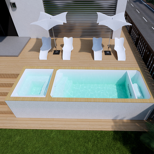 Piscina de Fibra de Vidrio Personalizada de Alta Gama para Patios Traseros Privados y Resorts, Servicio de Instalación Completo y Accesorios Incluidos - Product Image 5