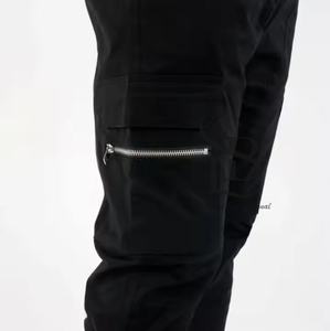 Pantalon cargo personnalisé OEM de haute qualité pour hommes, ceinture élastique, cordon de serrage réglable, vêtements cargo colorés et décontractés à motif droit - Product Image 2