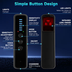 2025 rilevatore di telecamere nascoste alimentato dispositivo Anti-spia rilevatore di <span class=keywords><strong>Bug</strong></span> GPS rilevatore di segnali RF portatili per l'ufficio degli alberghi - Product Image 3