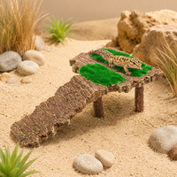 Plateforme d'escalade pour reptiles en résine floquée, décoration de terrarium pour tortue, gecko et lézard