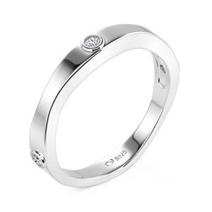 Bague de mariage classique Jeulia pour homme - Bague en argent sterling plaqué rhodium - Product Image 2