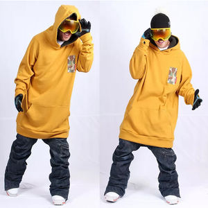 Sweat à capuche surdimensionné uni de conception nouvelle, fabriqué en molleton de coton, tissu lourd, sweat à capuche d'hiver pour le ski et le snowboard - Product Image 5