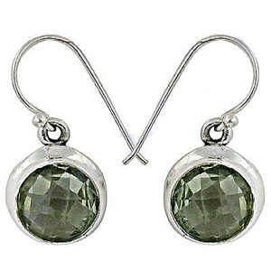 Boucles d'oreilles pendantes en argent 925 avec améthyste verte pour femmes, produit cadeau tendance - Product Image 2
