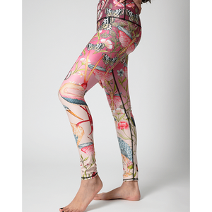 กางเกงเลกกิ้งสำหรับผู้หญิงเอวสูงพิมพ์ลายสีชมพูใหม่ล่าสุดเลกกิ้งเล่นโยคะระบายอากาศได้ดีเป็นมิตรกับสิ่งแวดล้อม - Product Image 4
