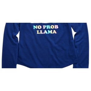 Maglietta Pigiama Casual da Ragazza Max Olivia con Stampa Llama Blu Taglia Media Primavera in Morbido Jersey con Elastico in Vita e Tecnica Tie-Dye - Product Image 3