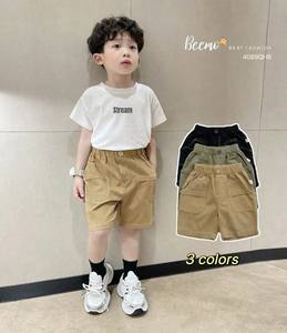 New Arrival Korean Style Khaki Shorts for Boys 1-7 Years 100% Cotton Hot Summer Trend On-Sale Wholesale <b>Baby</b> <b>Clothing</b> Sets - Product Image 2