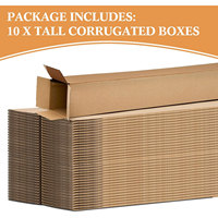 Cajas de Cartón Corrugado Resistentes con Asas, 4" X 4" X 36", para Envío, Almacenamiento y Mudanza, para Hogar, Oficina y Negocios