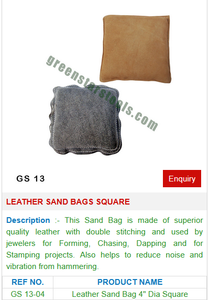 Leather Sand Bags <b>Square</b> GS 13-04 Stainless Steel Material for Jewelry <b>Tools</b> and Jewellery <b>Tools</b> - Product Image 2