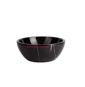Bol à fruits en marbre fabriqué à la main élégant pierre naturelle servant et pièce maîtresse décorative pour la décoration intérieure moderne bol en marbre de qualité supérieure - Product Image 3