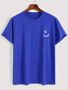 Nouveau design, qualité de luxe, 100% coton, coupe classique, légèrement tombante aux épaules, t-shirt homme uni respirant et écologique - Product Image 3