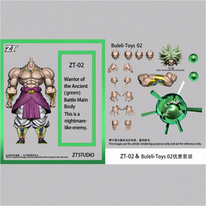 Spedizione Giugno - Preordine ZT Studio Broly 24CM Guerriero Antico Verde Giallo Capelli Lunghi <span class=keywords><strong>Anime</strong></span> Action Figure da Collezione in PVC - Product Image 4