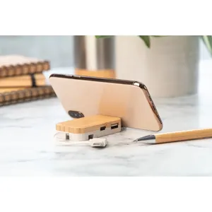 Holbaru Bamboo <b>USB</b> <b>Hub</b> Eco-Friendly Desk Set with Gadgets - Product Image 5