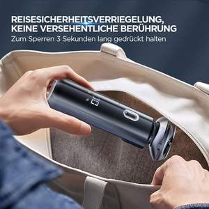 Rasoir Électrique Homme Mini Rotatif Humide/Sec Triple Lames Double Fonction Alimentation USB Étanche IPX7 Verrouillage de Voyage pour Usage Facial - Product Image 4