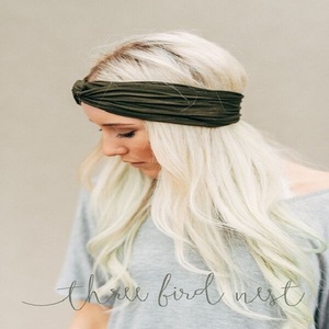 Navy Fashion Elastic <b>Headbands</b> Simple Cross Hair Wrap in Cotton Twisted Women's Casual Dress Accessories for Plus Size - Product Image 2