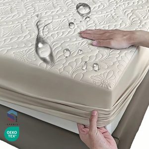 Vente <span class=keywords><strong>en</strong></span> gros de <span class=keywords><strong>drap</strong></span>-<span class=keywords><strong>housse</strong></span> de lit <span class=keywords><strong>en</strong></span> tissu tricoté matelassé <span class=keywords><strong>imperméable</strong></span> et respirant <span class=keywords><strong>protège</strong></span>-<span class=keywords><strong>matelas</strong></span> doux pour adultes - Product Image 1