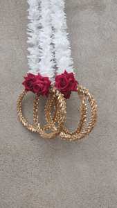 Colgante de pared con anillo Rosa FestiveFlor artificial Boda India Navidad India Cuerdas Regalos Colgante de pared Guirnalda de flores - Product Image 4