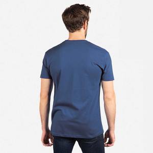 T-shirt uni violet à demi-manches T-shirt uni en coton uni à col rond pour dames - Product Image 6