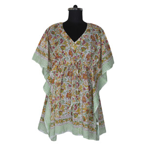 Maxi vestidos maxi de algodón indio sin mangas con estampado de bloques para mujer KFCS134 Maxi vestido de verano de algodón 100% diseñador de ropa orgánica - Product Image 6