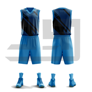 Ensemble de maillots et shorts imprimés pour équipes de basketball professionnelles – Idéal pour l'entraînement, les ligues, les tournois et les matchs de championnat – 100 % polyester - Product Image 6