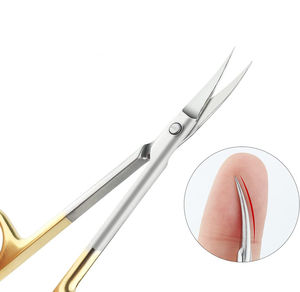 Tijeras para Cutículas Profesionales Compactas, Curvas, de Acero Inoxidable, Ligeras, Duraderas, con Acabado Pulido Espejo, para Manicura en Movimiento - Product Image 4