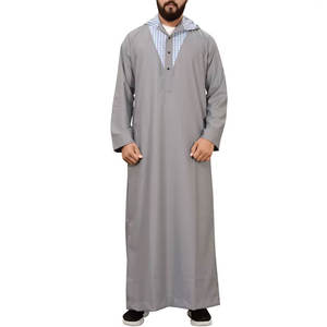 Vente en gros de vêtements islamiques Jubbah de haute qualité avec logo personnalisé nouveau style Thobe saoudien pour hommes musulmans - Product Image 1